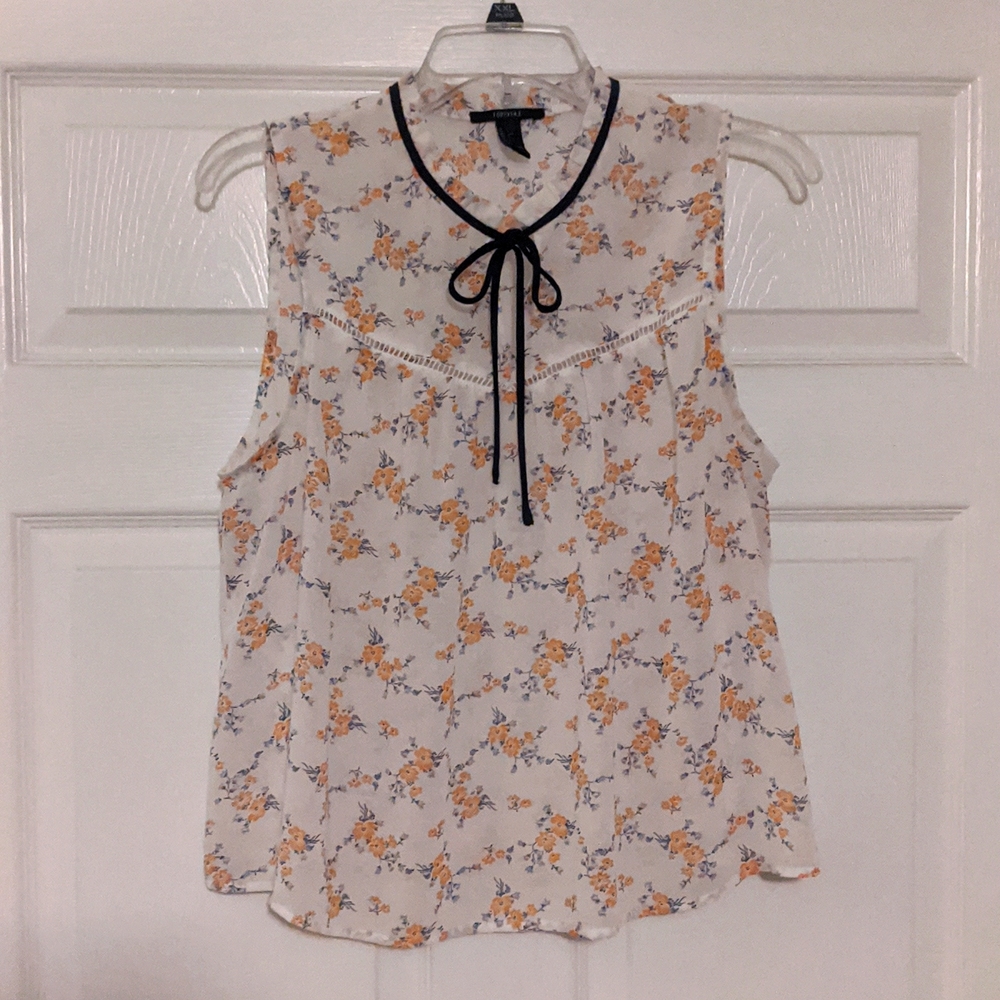 Forever 21 Tie Top Tank Top L